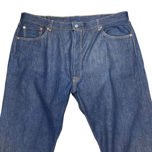 Levi's 501 Jeans Men 44 x 32 Blue Wash Classic Straight Leg Vintage Casual Denim - Picture 2 of 13
